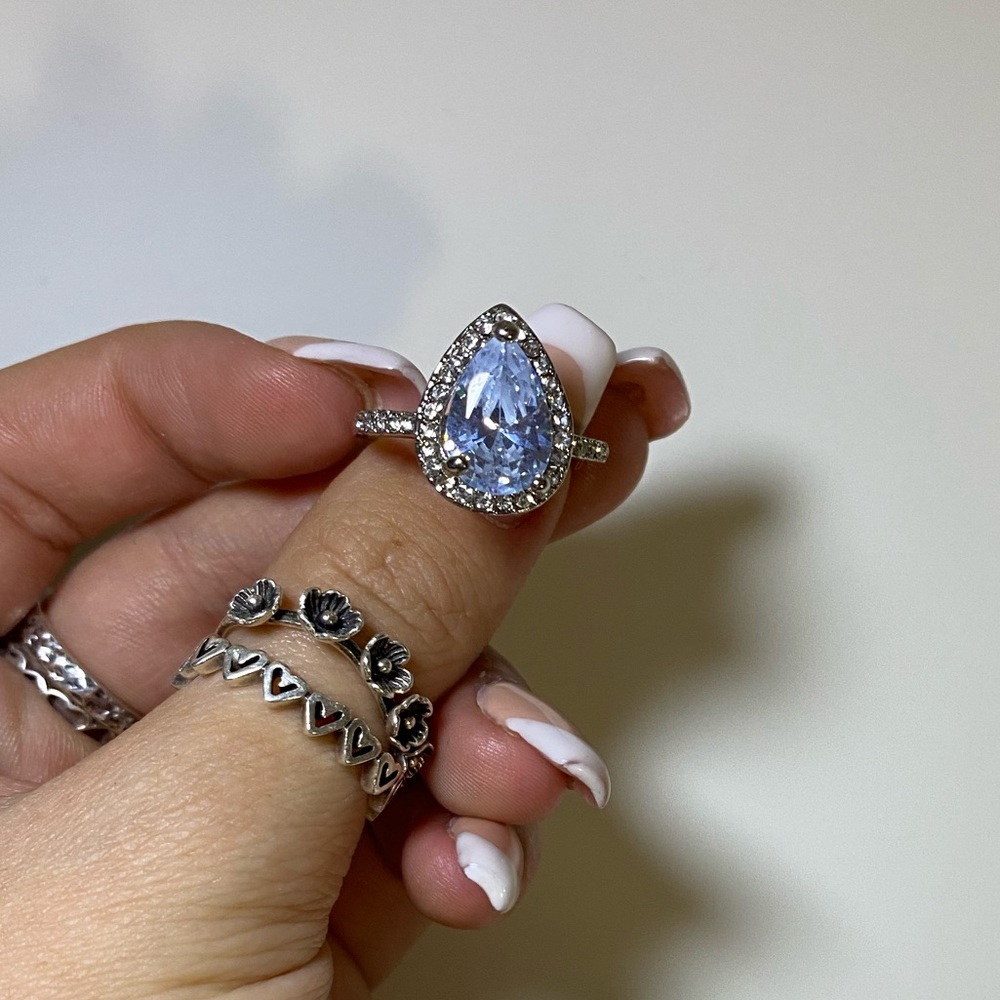 Pear shaped ring